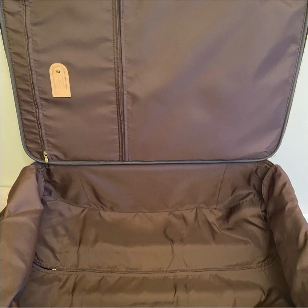 Louis Vuitton Brown Monogram Rolling Carry-On with Tan Accents